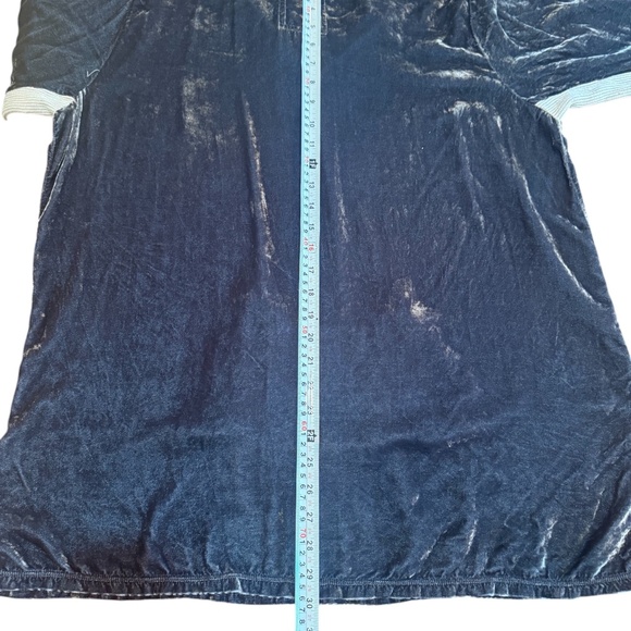 Womens, Pete & Greta Velvet Hoodie. Size: L, Color: Blue/Grey - Picture 8 of 9